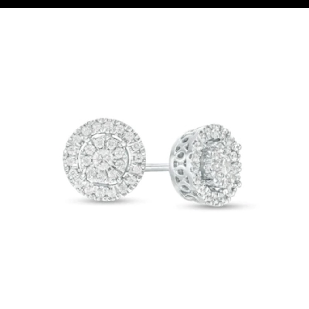 1/4 CT. T.W. Diamond Earring in 10K White Gold